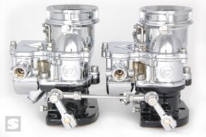 TwoStep 2x2 Premium Linkage. Chrome. 4-3/4in carb spacing