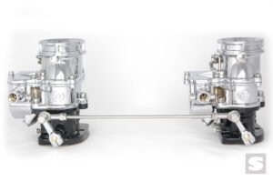 TwoStep 2x2 Premium Linkage. Chrome. 9-1/8in carb spacing