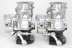 TwoStep Premium 2x2 Linkage. Chrome. 5 to 5-3/16in carb spacing
