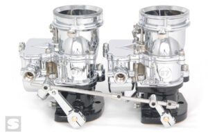 TwoStep 2x2 Progressive Linkage. Chrome. 5 to 5-3/16in carb spacing