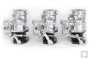 TwoStep 3x2 Progressive Linkage. Chrome. 4-7/8in carb spacing