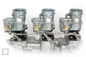TwoStep 3x2 Progressive Linkage. 4-7/8in carb spacing with kickdown