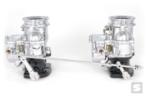 TwoStep 2x2 Progressive Linkage. Chrome. 9-5/8in carb spacing